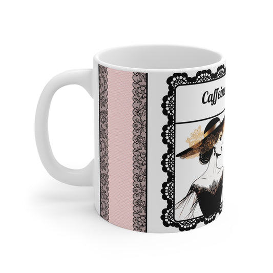 Caffeine and Curiosity - 11 oz Coffee Cup